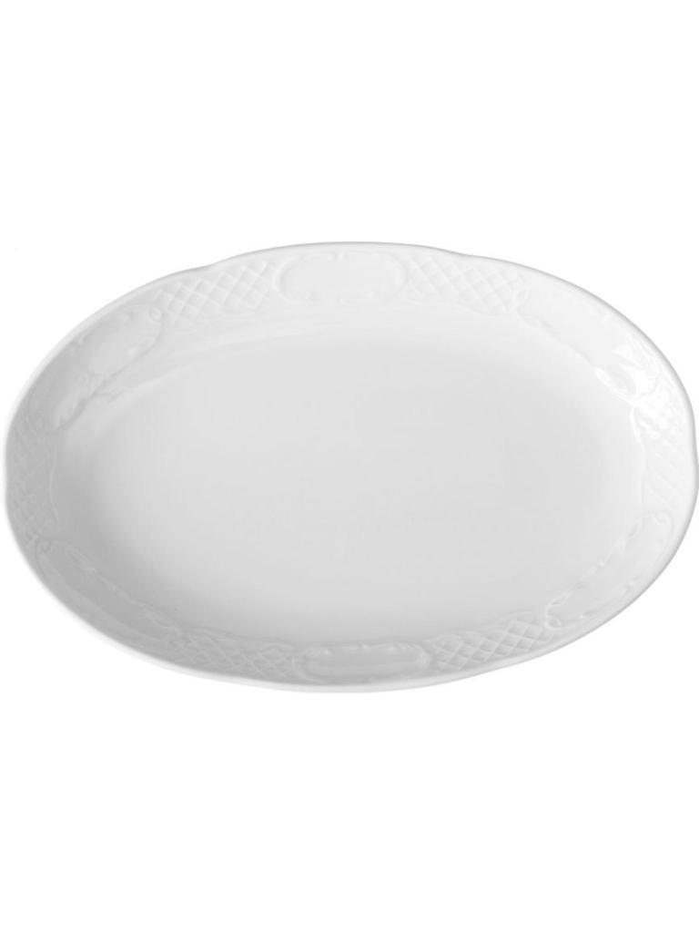 Plat Ovale - 6 pièces - Porcelaine - 28 CM - Hendi - 787069