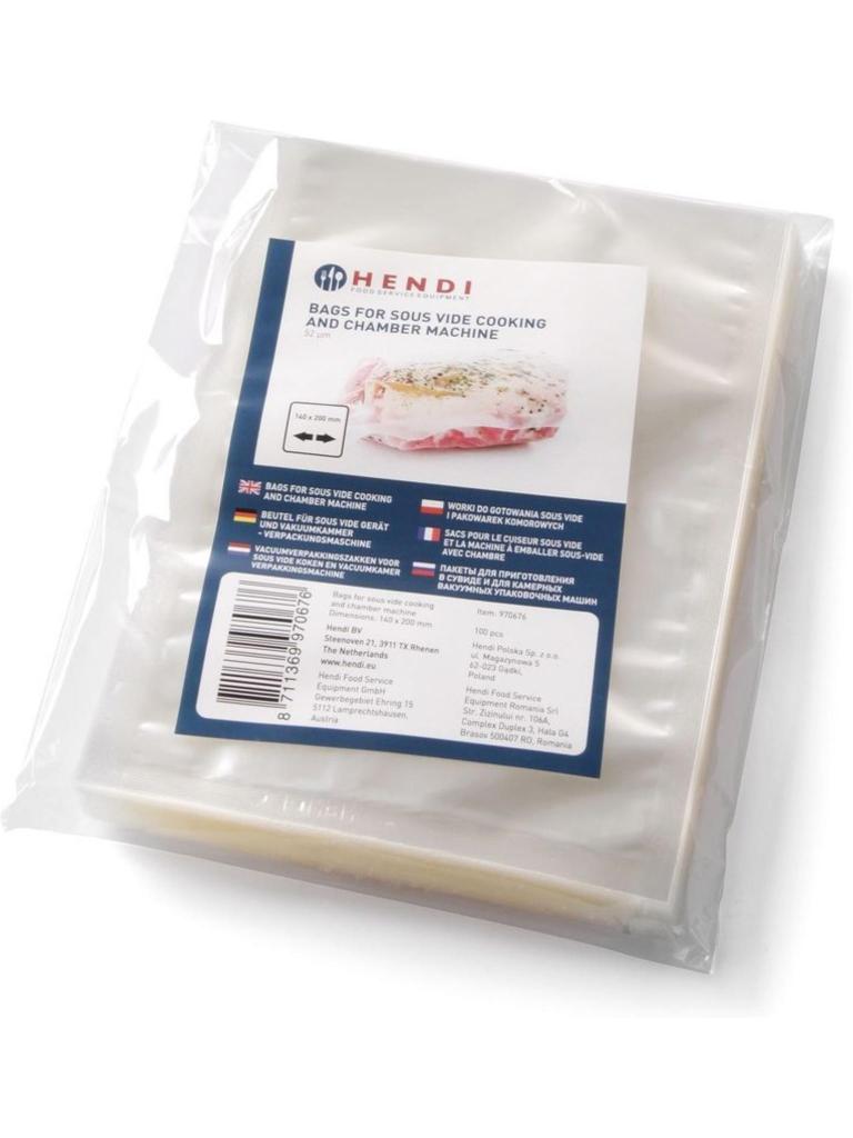 Sacs cuisson sous vide - Polypropylène PA - 25 X 15 CM - Hendi - 970652