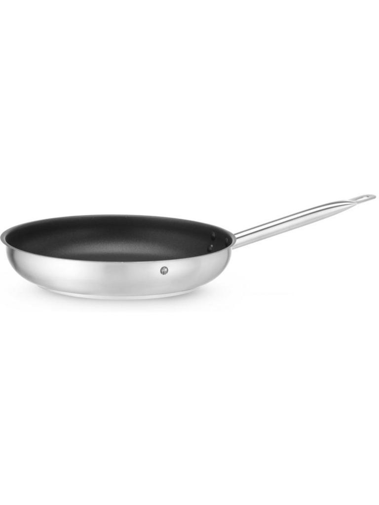 Poêle à frire avec revêtement antiadhésif - sans couvercle - Inox 1810 - H 5,5 X 33 X 60 CM - Hendi - 835609