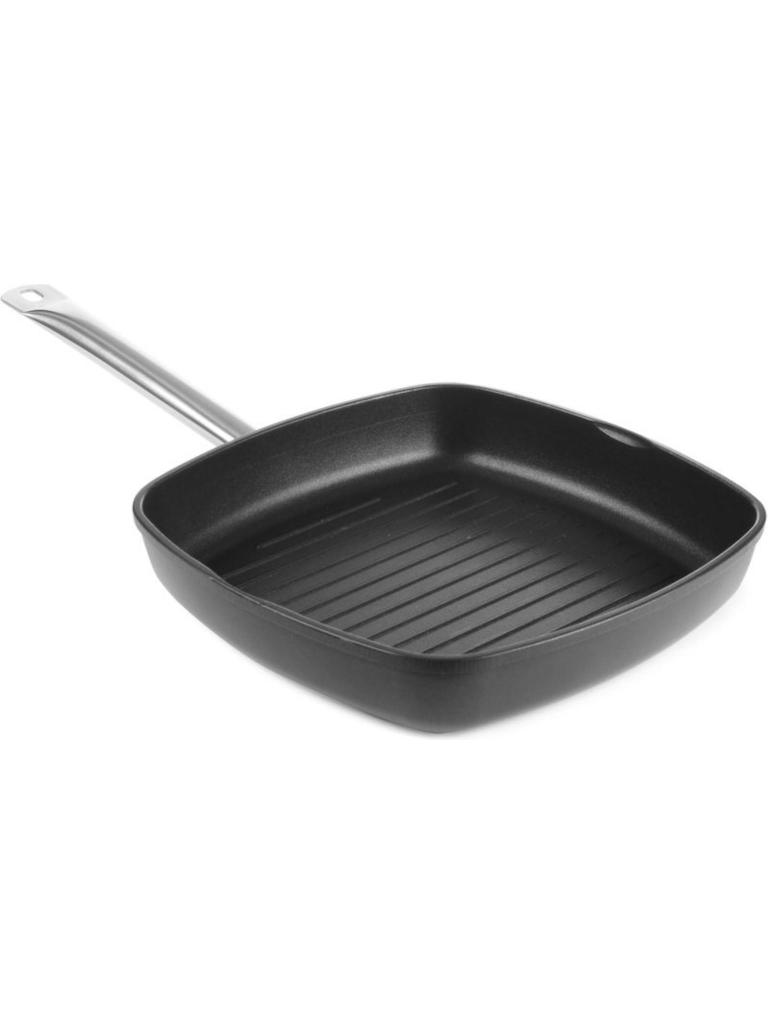 Poêle à griller - striée - Aluminium - H 5,5 X 29 X 55 CM - Hendi - 629802