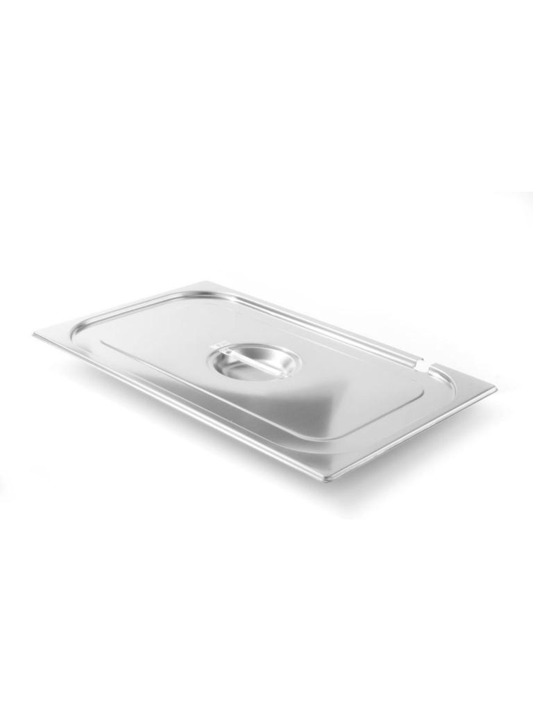 Couvercle Gastronorm avec évidement cuillère - Inox - 32,5 X 53 CM - Hendi - 806913