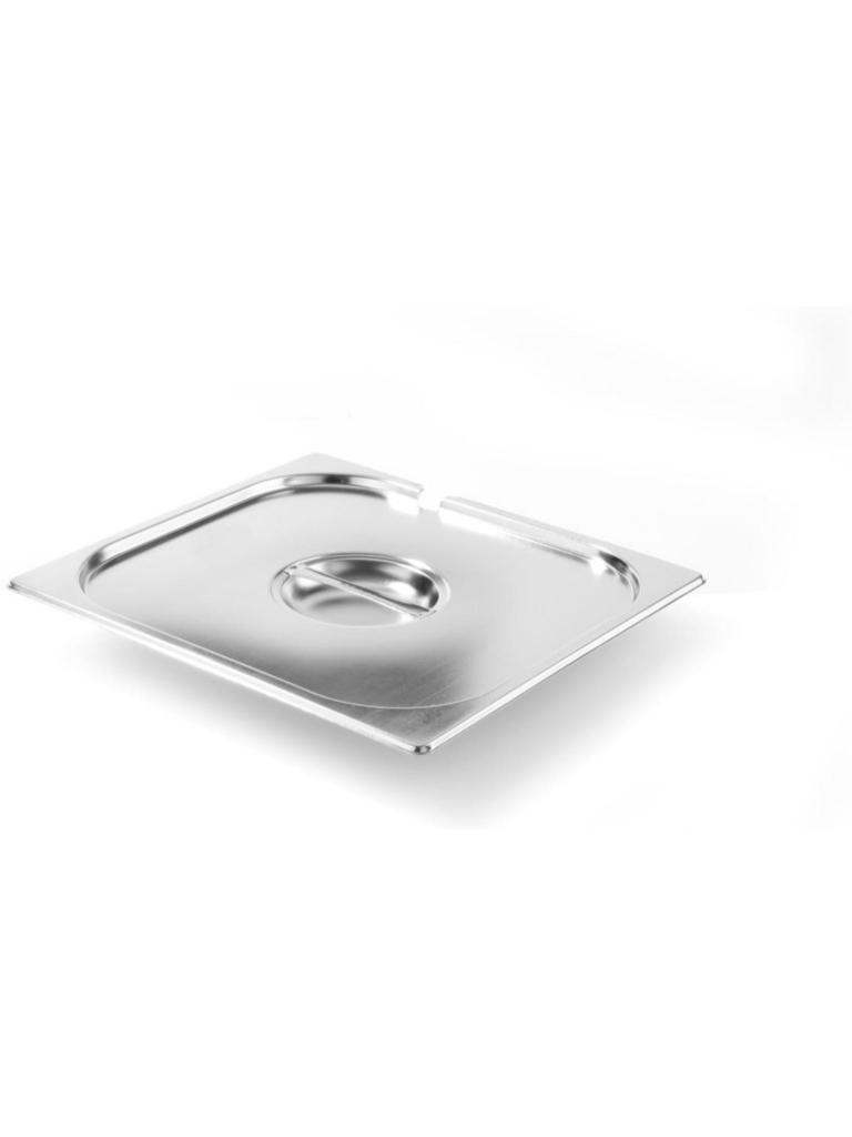 Couvercle Gastronorm avec évidement cuillère - Inox - 32,5 X 35,4 CM - Hendi - 806920