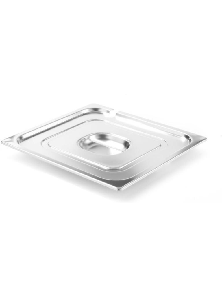 Couvercle Gastronorm avec évidement cuillère - Inox 1810 - 32,5 X 35,4 CM - Hendi - 805114