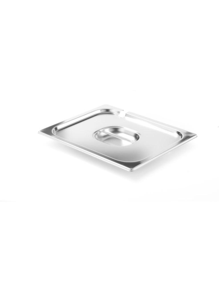 Couvercle Gastronorm avec évidement cuillère - Inox 1810 - 32,5 X 26,5 CM - Hendi - 805121