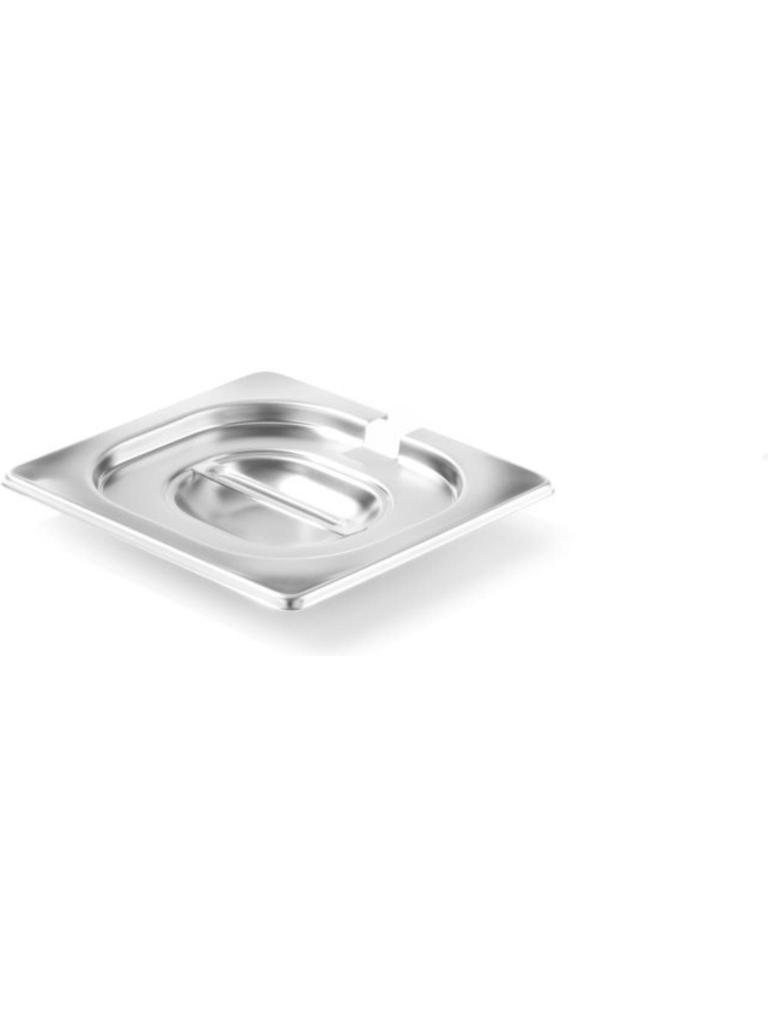 Couvercle Gastronorm avec évidement cuillère - Inox 1810 - 16,2 X 17,6 CM - Hendi - 805152