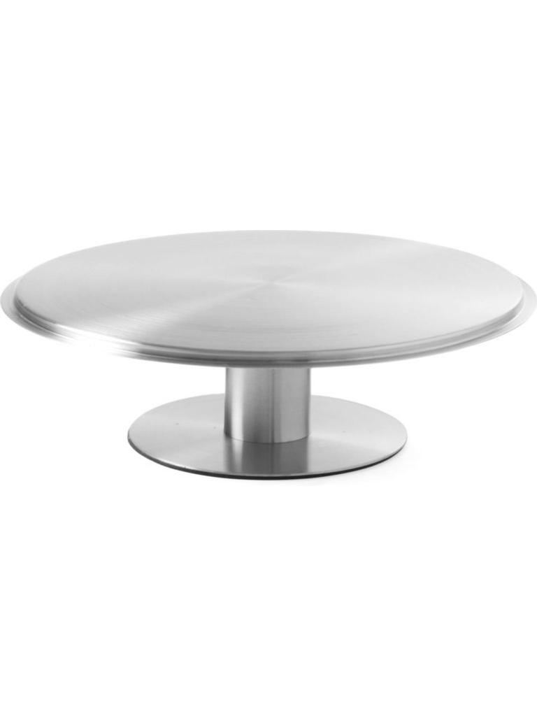 Assiette à gâteau rotative - Inox - H 9 X 30 CM - Hendi - 523827