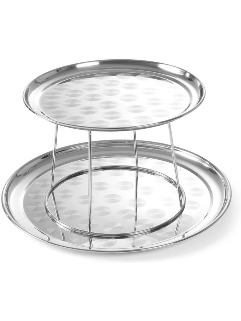 Présentoir plateau fruits de mer - Inox 180 - H 20 X 40 CM - Hendi - 480519