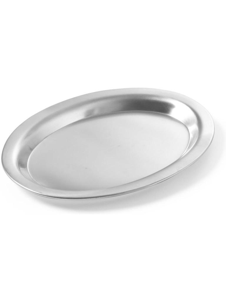 Plateau à café ovale - Inox - 14 X 20 CM - Hendi - 405000