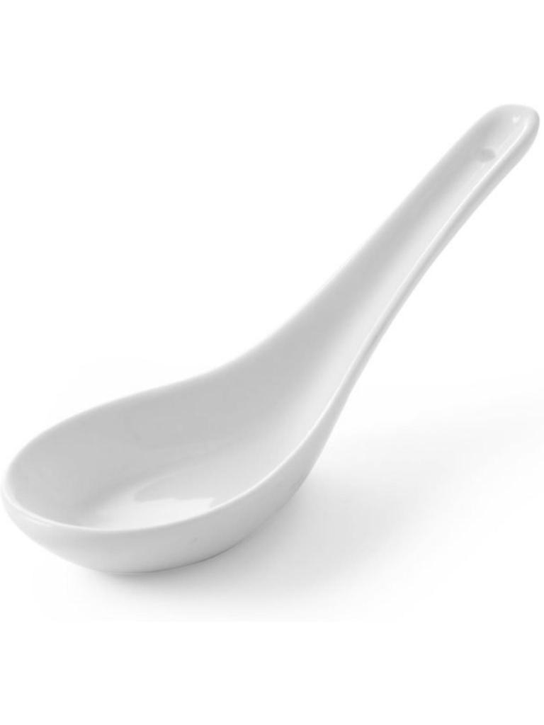 Plat à tapas - 2 pièces - Cuchara - 13,3 X 4,3 CM - 6 pièces - Blanc - Porcelaine - Hendi - 785324