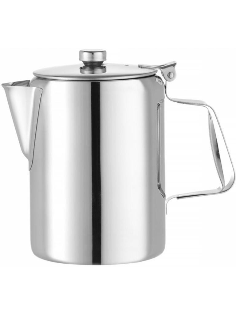 Cafetière / Théière avec couvercle / Théière - Inox - H 14,2 X 9,7 CM - Hendi - 453209