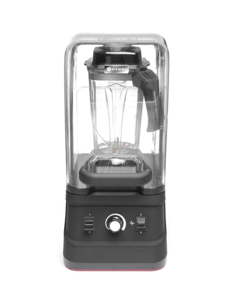 Blender avec hotte insonorisante - Acier inoxydable Polycarbonate ABS - H 54,7 X 25,8 X 25,2 CM - Hendi - 230688