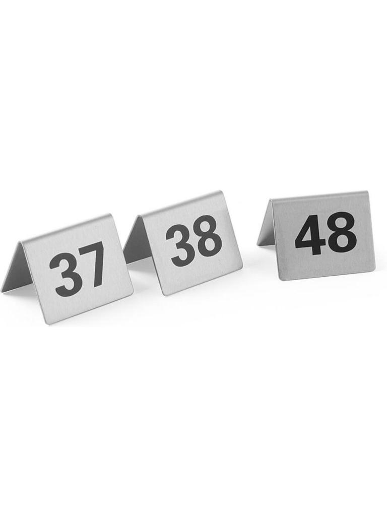 Tableau numéros standard - acier inoxydable 180 - H 4 X 3,5 X 5 CM - Hendi - 663875