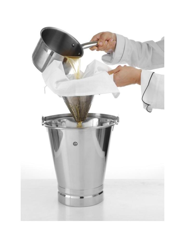 Seau avec pied renforcé - Inox - H 30 X 25.5 X 27 CM - Hendi - 516676
