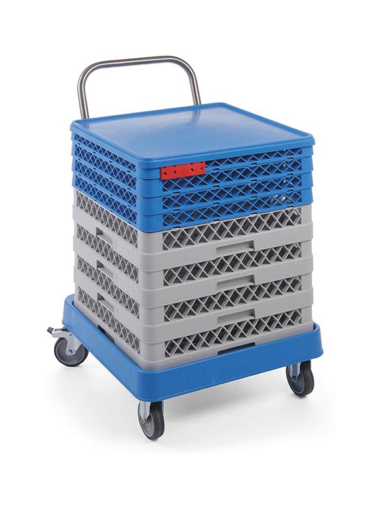 Chariot pour paniers lave-vaisselle avec poignée - Polypropylène - H 92 X 54,5 X 57,5 CM - Hendi - 877197