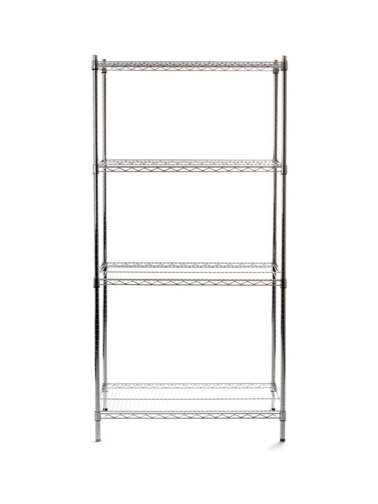 Étagère de rangement extra robuste - Chromé - H 183 X 45,5 X 91 CM - Hendi - 812259