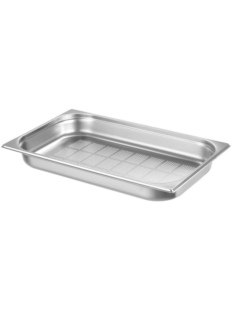 Bac gastronorme 1/1 perforé - Inox - H 6,5 X 32,5 X 53 CM - Hendi - 807125