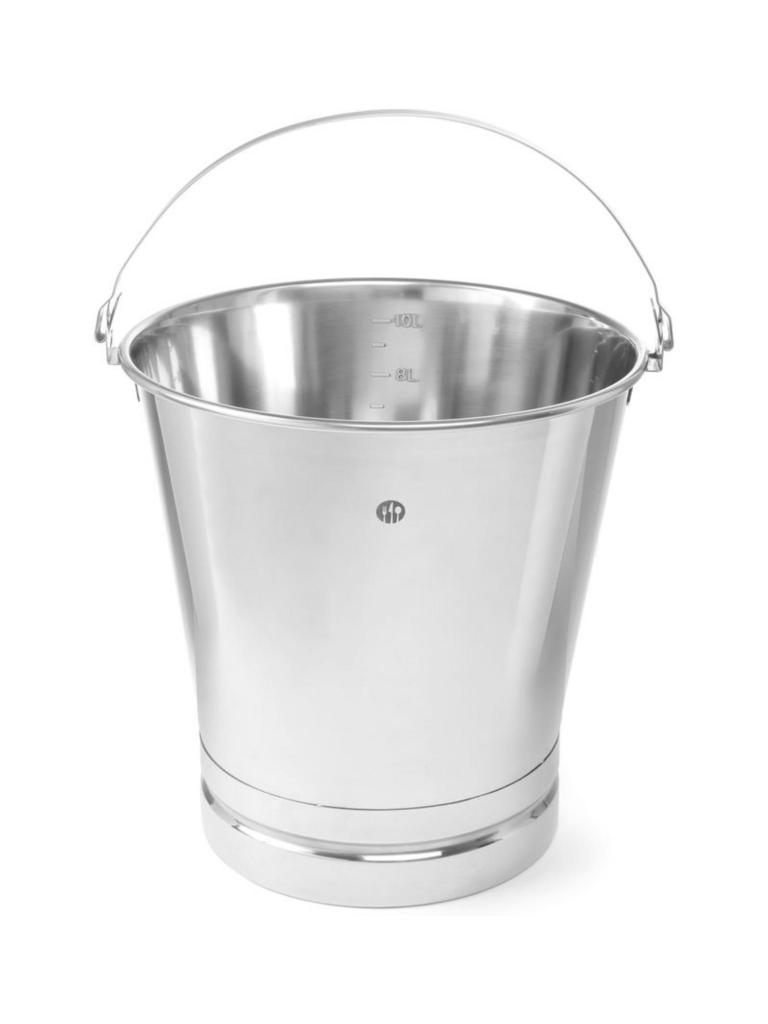 Seau avec pied renforcé - Inox - H 31 X 29.5 X 31 CM - Hendi - 516683
