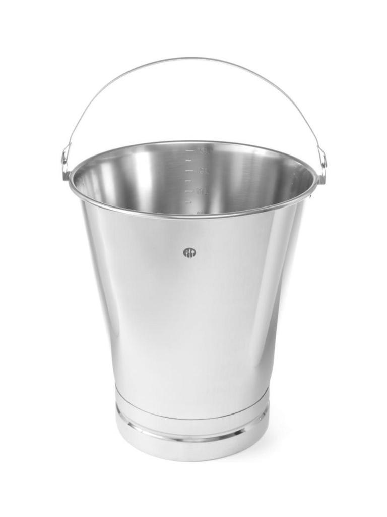 Seau avec pied renforcé - Inox - H 37,5 X 32 X 33,5 CM - Hendi - 516720