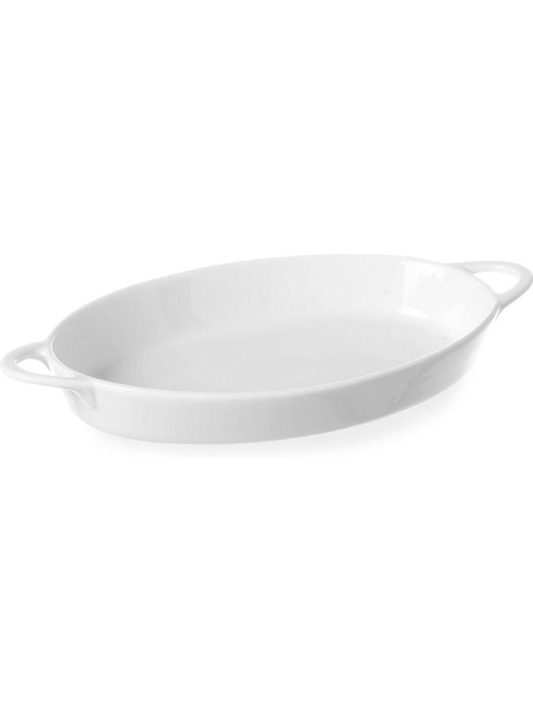 Plat à tapas ovale - 6 pièces - Porcelaine - H 3,5 X 14 X 21,5 CM - Hendi - 784013