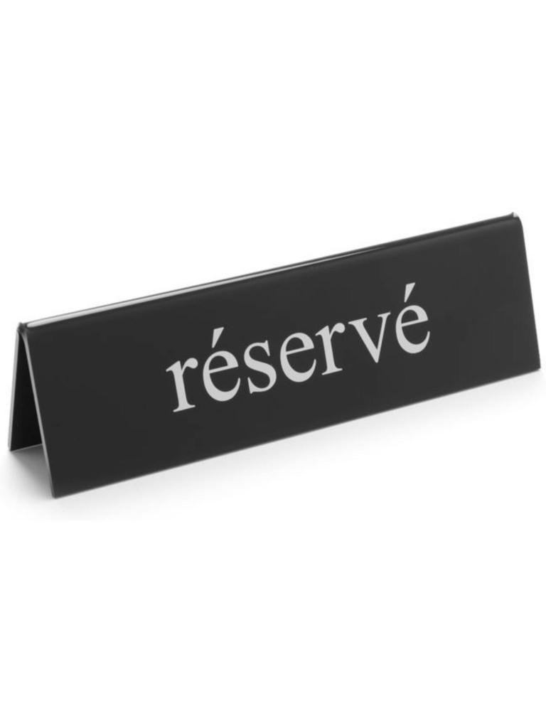 Support de table réservé - Plexiglas - Français - H 4 X 3,5 X 13 CM - Hendi - 663486