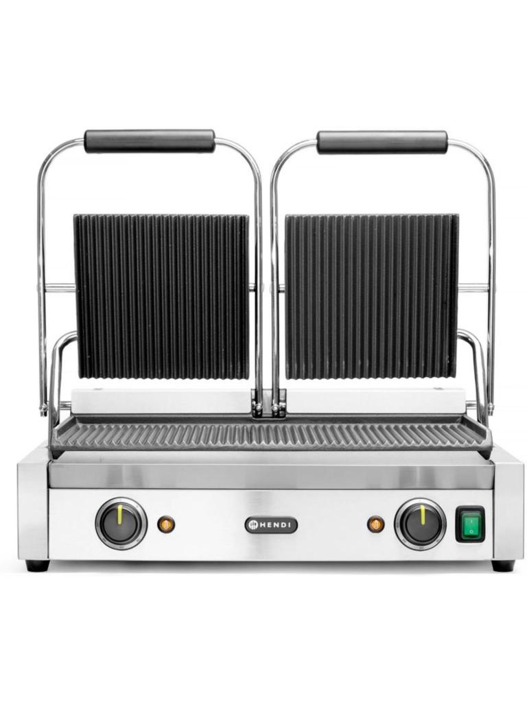 Grille de contact - version double - inox - H 21 X 37 X 57 CM - Hendi - 263709