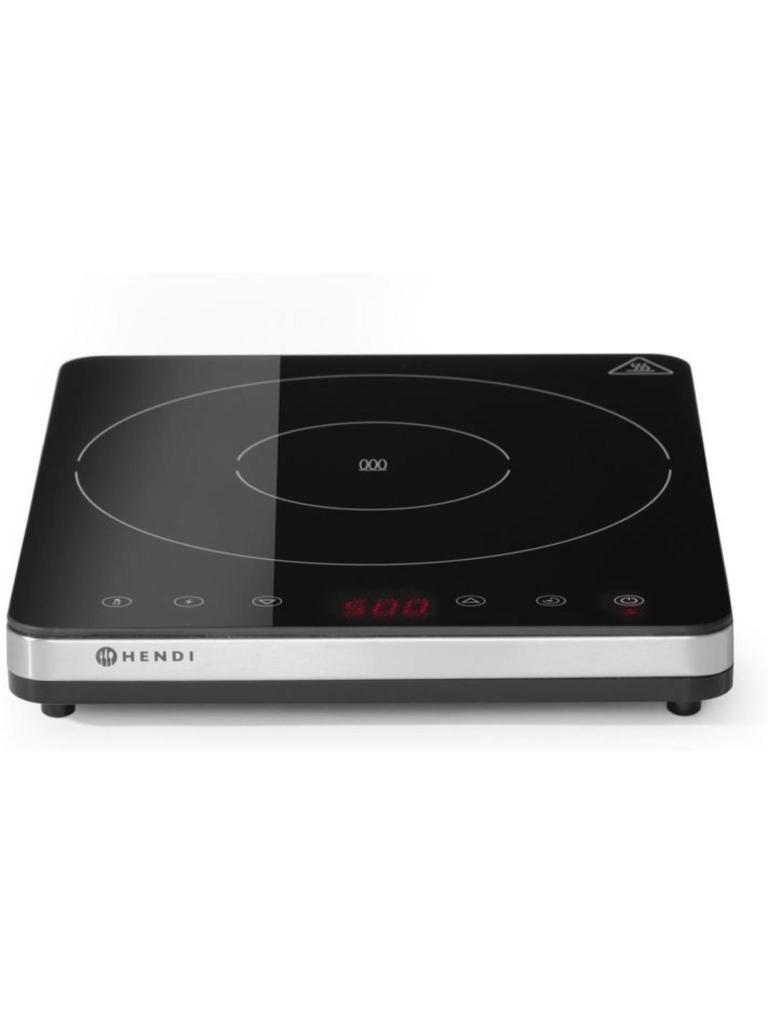 Table de cuisson à induction modèle 2000 - Inox - H 4,6 X 37 X 29,6 CM - Hendi - H239230