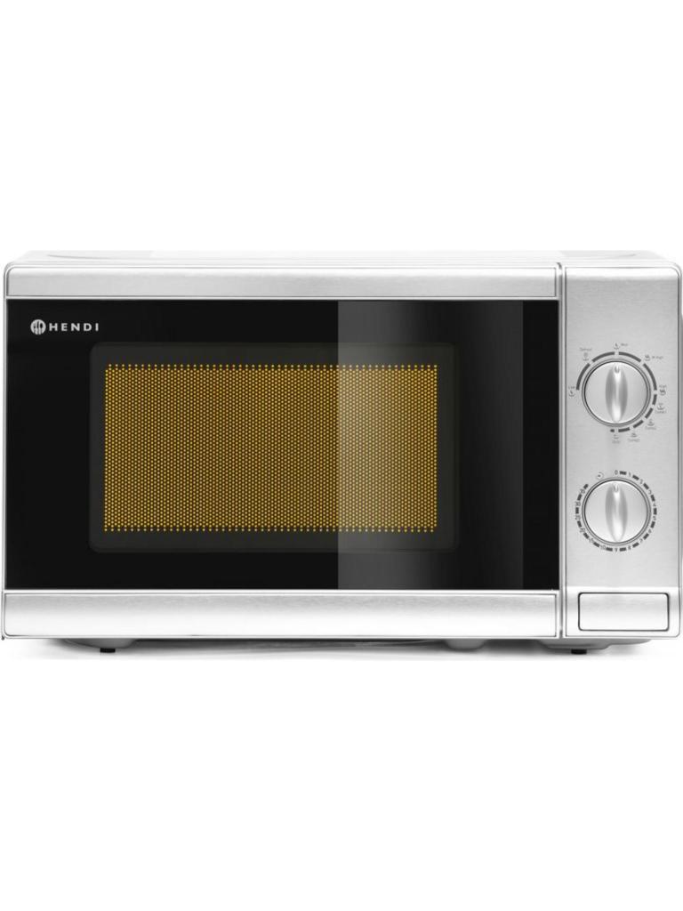 Micro-ondes avec grill - 700 W - Inox - H 25,9 X 33 X 44 CM - Hendi - 281710