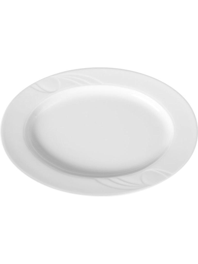 Plat Ovale - 6 pièces - Porcelaine - 34 CM - Hendi - 796405