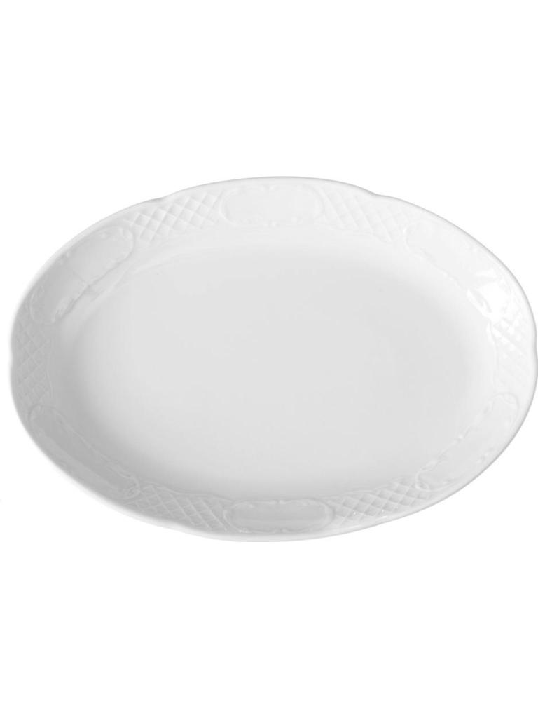 Plat Ovale - 6 pièces - Flora - Porcelaine - 33 CM - Hendi - 787076