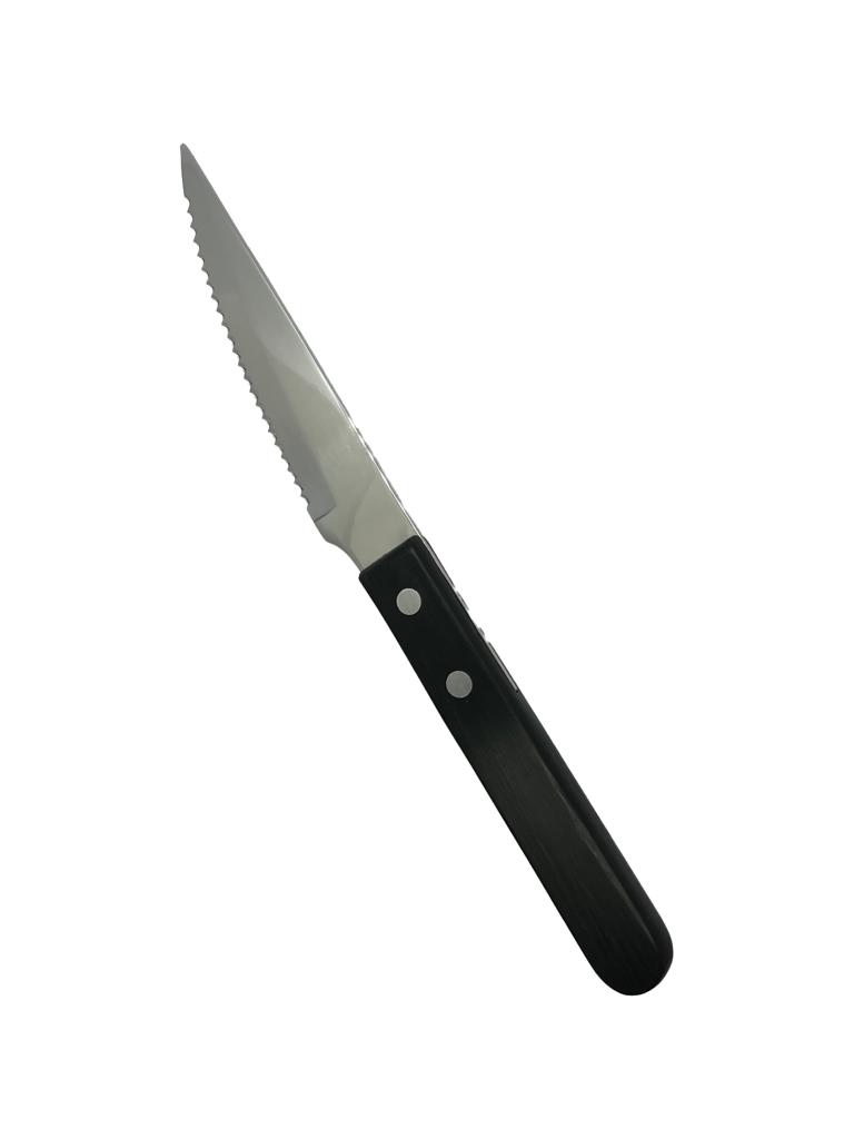 Couteau à steak - 20,5 CM - Manche Noir - Preto - G-Tableware - 6 pièces - G-line