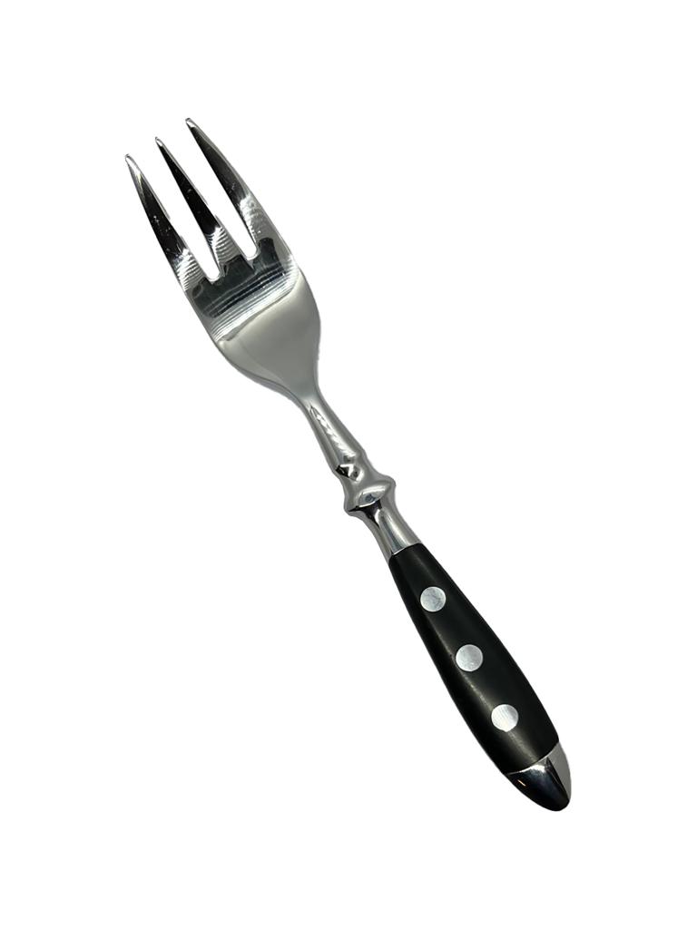 Fourchette à pâtisserie - 15,4 CM - Manche Noir - Bistro - G-Tableware - 6 pièces - G-line