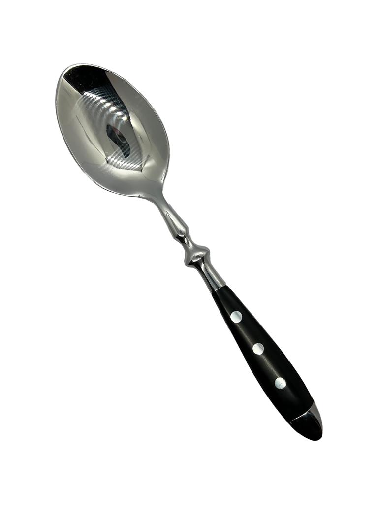 Cuillère de table - 20,2 CM - Manche Noir - Bistro - G-Tableware - 6 pièces - G-line