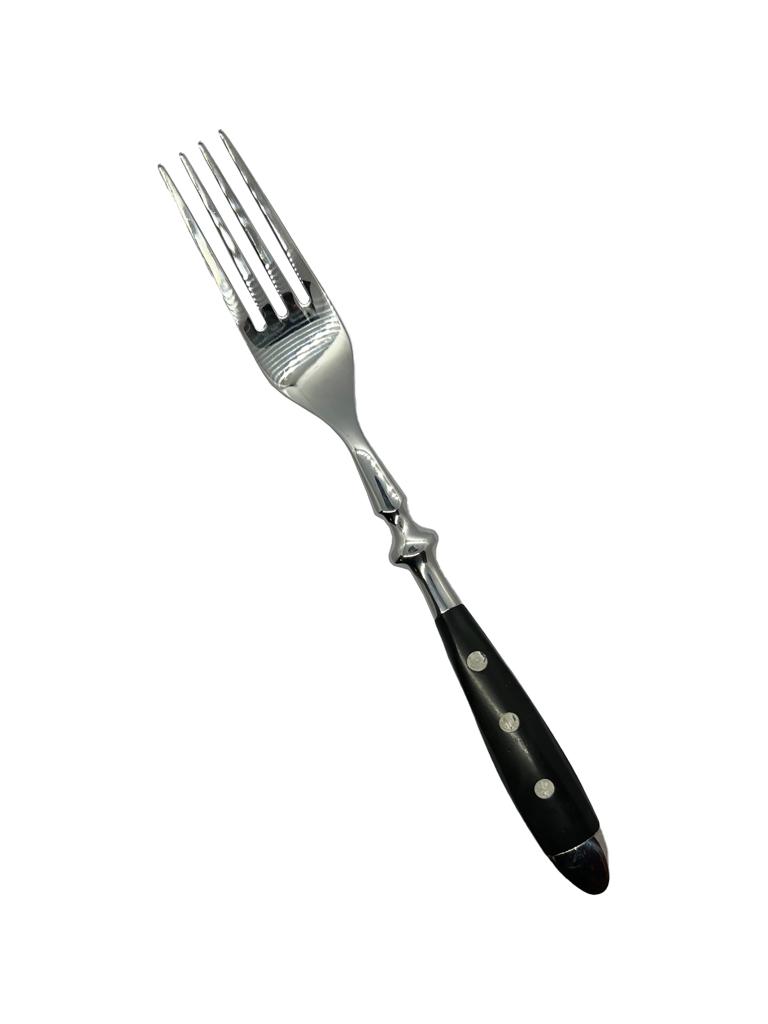 Fourchette de table - 20,2 CM - Manche Noir - Bistro - G-Tableware - 6 pièces - G-line