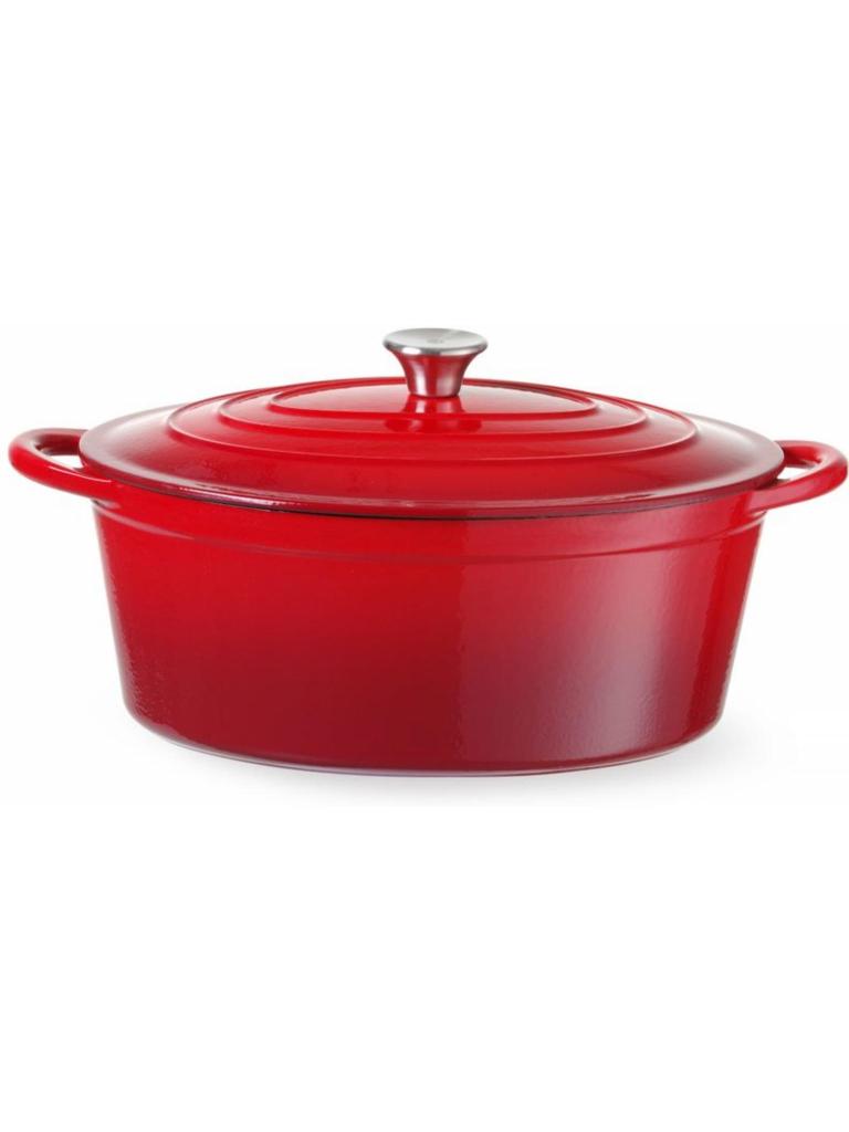 Braadpan - Geëmailleerd Gietijzer - 6.88 Liter - H 19.5 x 40.5 x 26 CM - Hendi - 626825