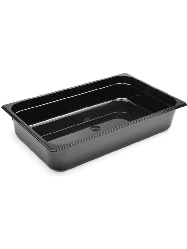 Container - 1/1 GN - 14 Liter - Zwart - H 9.8 x 52.8 x 32.2 CM - Hendi - 862223