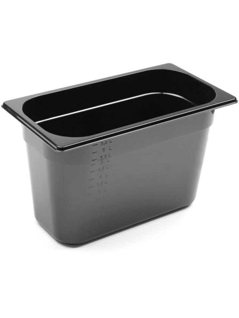 Container - 1/3 GN - 7.8 Liter - Zwart - H 20 x 17.4 x 32.5 CM - Hendi - 862506
