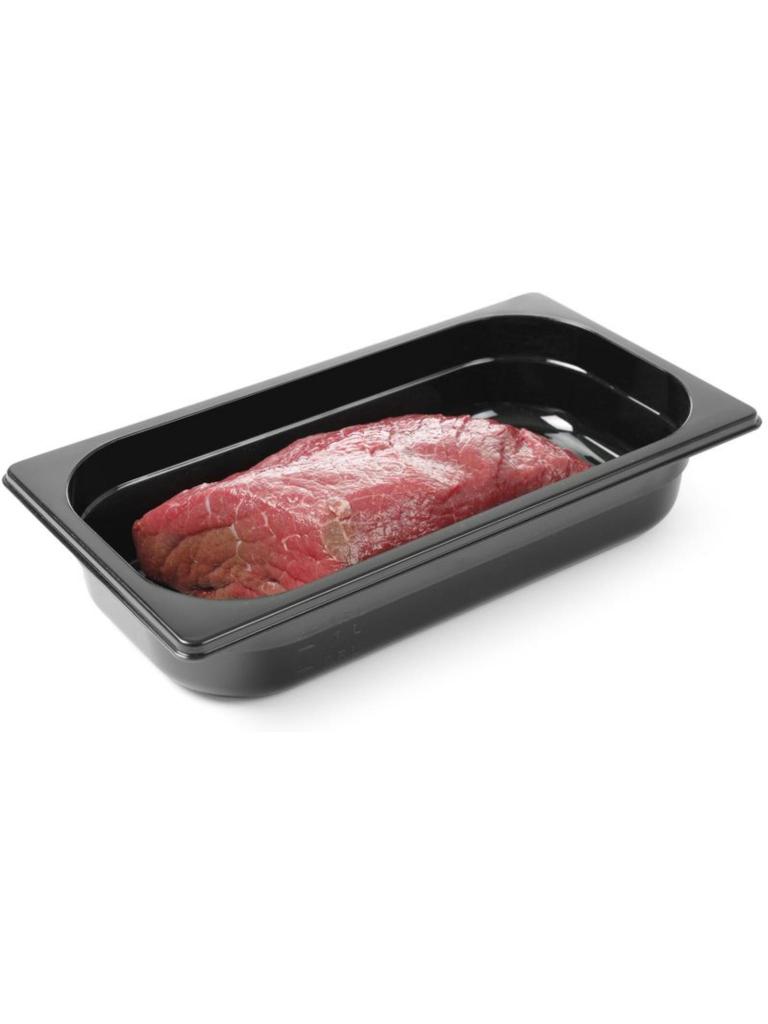 Container - 1/3 GN - 2.5 Liter - Zwart - H 6.3 x 17.3 x 32.3 CM - Hendi - 862537
