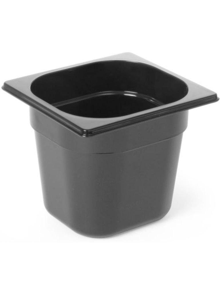Container - 1/6 GN - 1 Liter - Zwart - H 6.3 x 16 x 17.5 CM - Hendi - 862735
