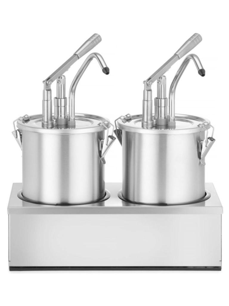 Sauspomp - Roestvast Staal - 2 Stuks - 9 Liter - H 43 x 40.4 x 30 CM - Hendi - 558119