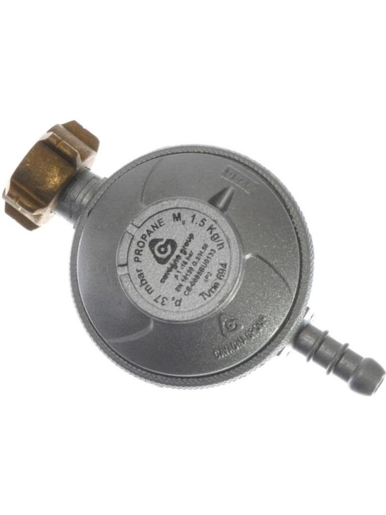 Drukregelaar - 37 Mbar - Met Pilaar & Slangklem - H 4.5 x 6.4 x 11.1 CM - Hendi - 152188