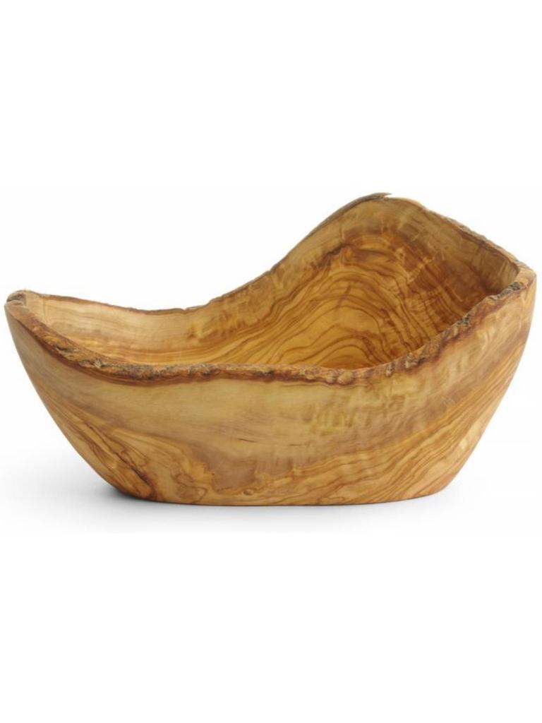 Decoratieve Kom - Olijfhout - H 11 x 26.5 x 14.5 CM - Hendi - 505373
