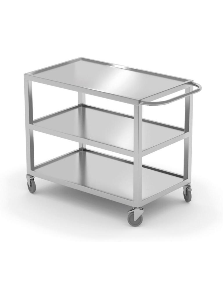 Chariot de service charges lourdes - Inox - H 85 X 50 X 80 CM - Hendi - 810224