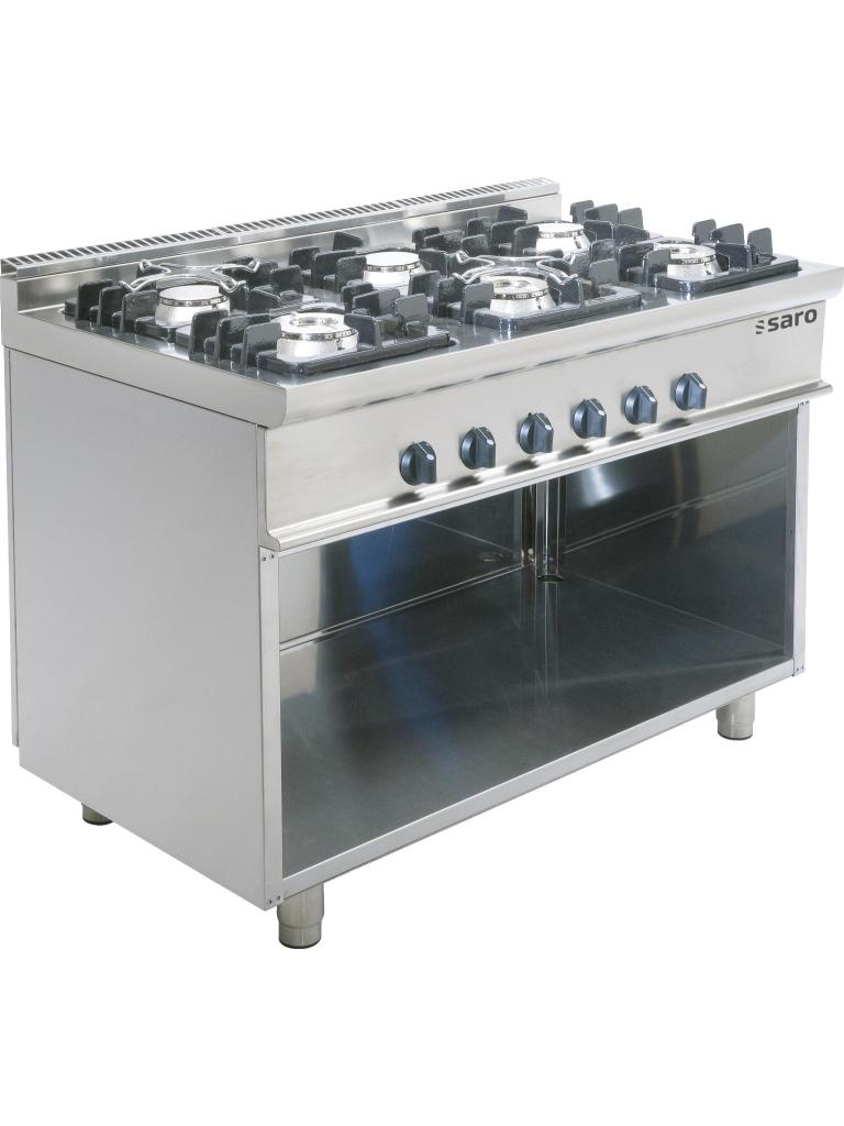 Cuisinière à gaz - 6 brûleurs - Saro - 423-1025