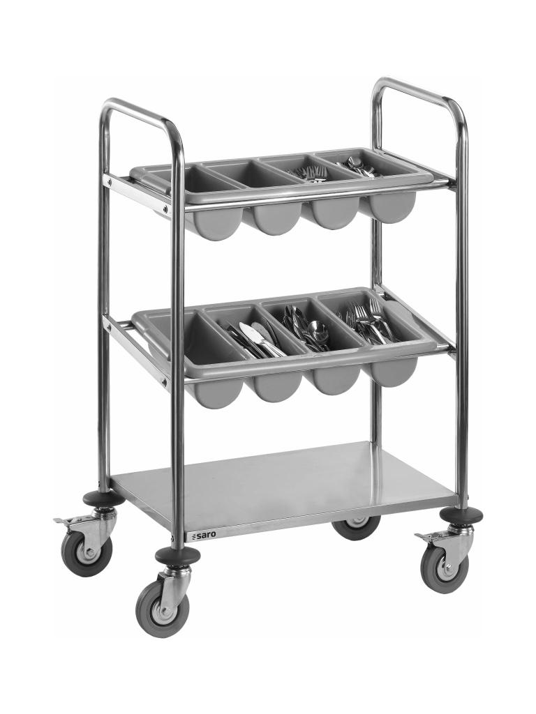 Chariot à couverts - acier inoxydable - Saro - 213-4005