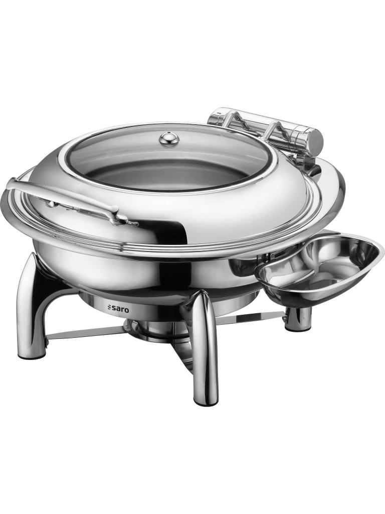Chafing dish - Rond - Couvercle à fermeture automatique - 6 Litres - Saro - 213-1210