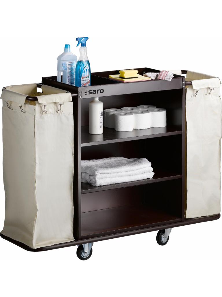 Chariot de service de chambre - 2 sacs à linge - Saro - 399-1017