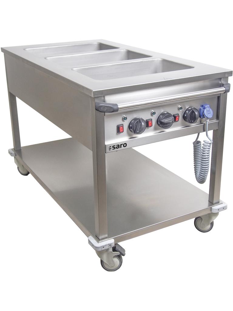 Wagon Bain Marie - 3 x 1/1 GN - Saro - 126-1505