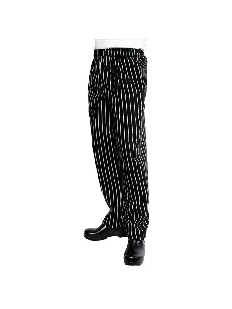 Pantalon de cuisine - Unisexe - Noir/Blanc - Polyester/Coton - Chef Works - A940