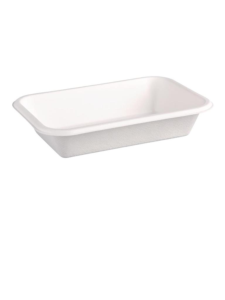 Barquettes alimentaires jetables - 50 pièces - H 3,5 x 18 x 12 CM - Bagasse - Fiesta Green - DW347
