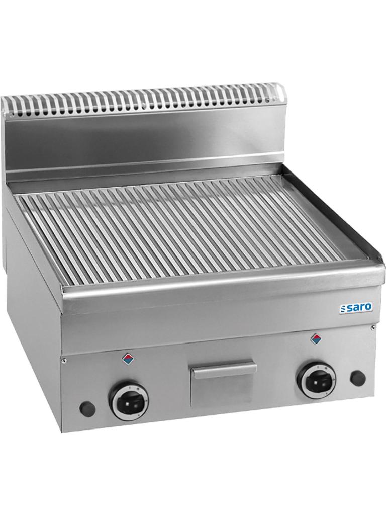 Grillplaat - Gas - Geribbeld - RVS - H 27 x B 60 x D 60 CM - Saro - 504-1140